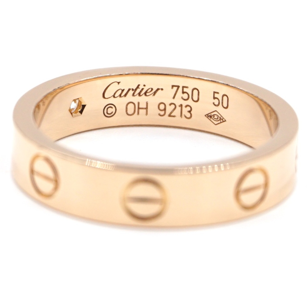 1p Diamond 18k Love 3.5mm Wide Size 50 5.5 Ring - Picture 6 of 8